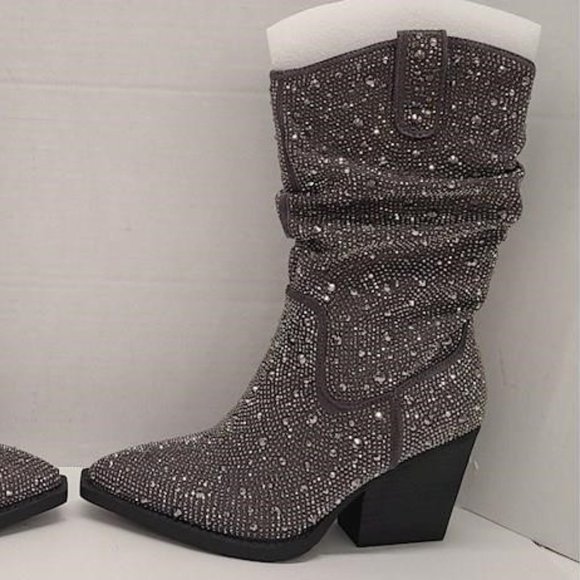 NEW Very G Women's Grey Sparkle Kady Slouch Size 6 - Picture 4 of 11